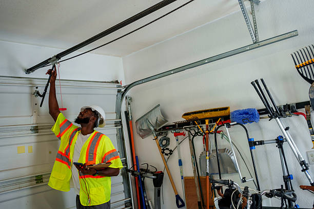 Professional Garage Door Roller Replacement technician working in Mount Carroll, IL
